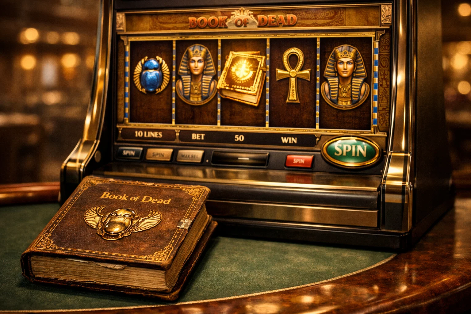 Book of Dead expanding symbol feature